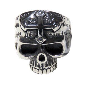 Inox Men's Stainless Steel Gothic Skull Ring